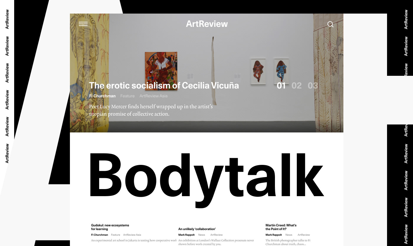 art artreview black and white contemporary content minimalistic Web Web Design  Webdesign Website