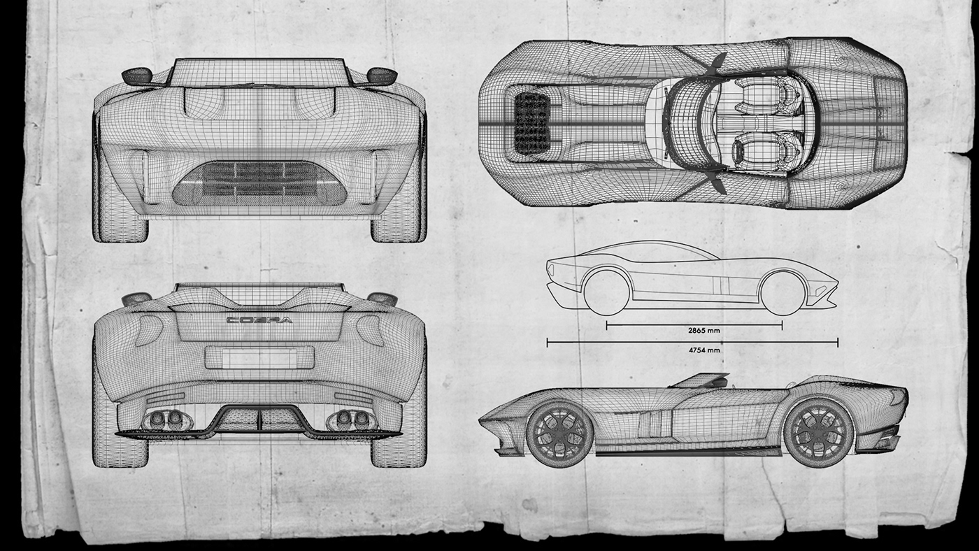 automotive   blender car car design cobra design Ford Render Shelby Cobra transportation