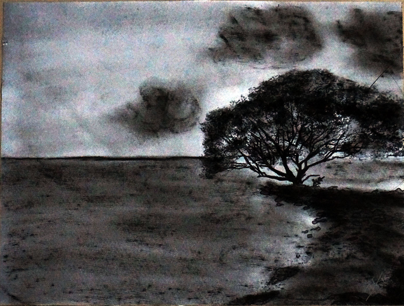 Charcoal Art charcoal strength obstacles difficulty motivation Tree 