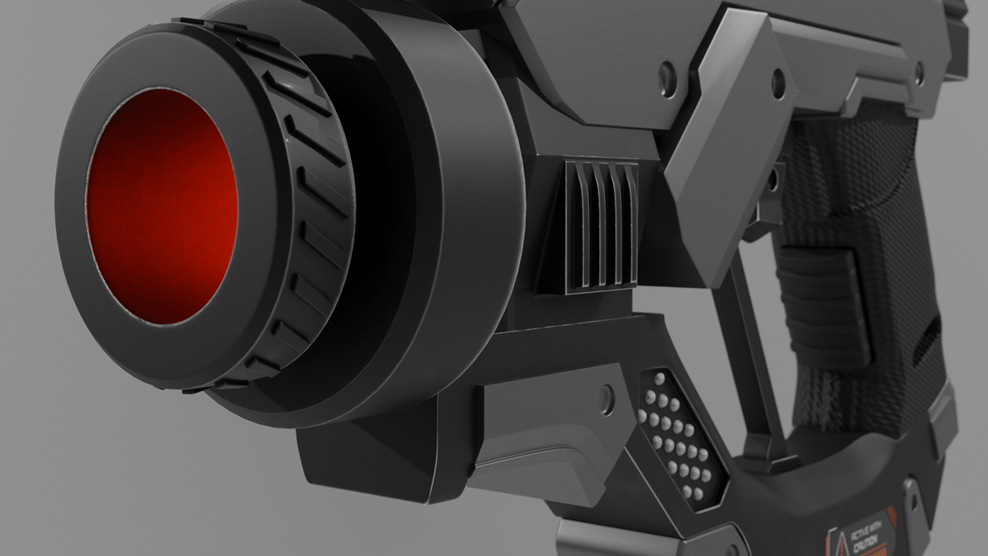Weapon 3D Render blender Sci Fi pistol Gun model