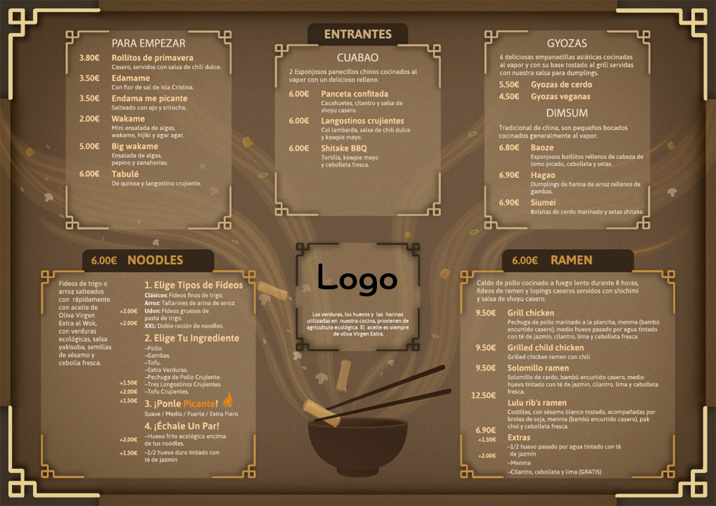 menu Food  Graphic Designer adobe illustrator vector