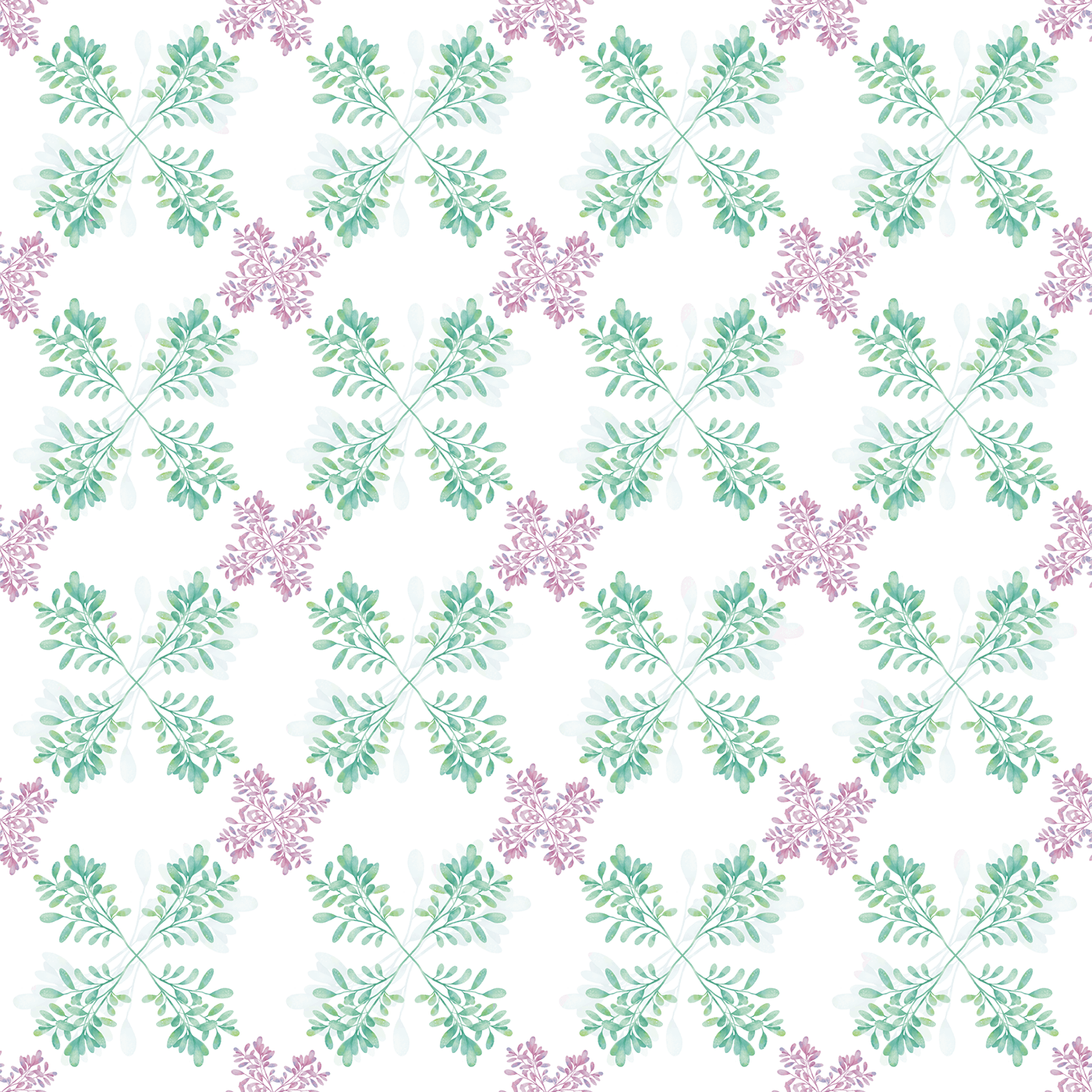 watercolour pattern kaleidoscope floral flower green print textile
