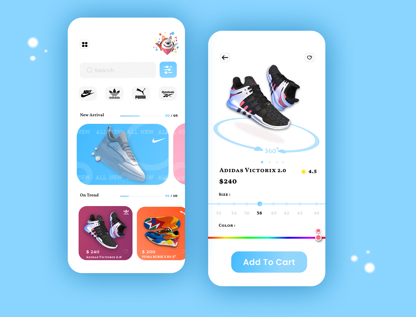 app cleandesgin Desgin Interface minimal shoe shoeApp UI uiux ux
