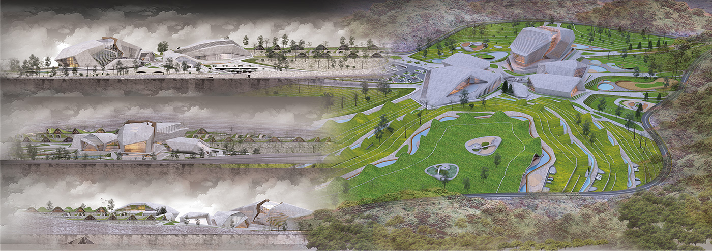 design graduation project Health Landscape resort Spa tourist تصميم مشروع تخرج منتجع