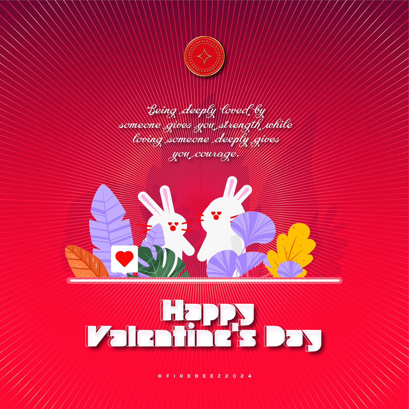 ILLUSTRATION  animation  motion graphics  valentine Valentine's Day Illustrator Love couple bunny