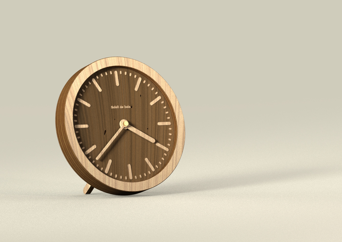 3D clock design keyshot Packaging product design  Render time watch wood