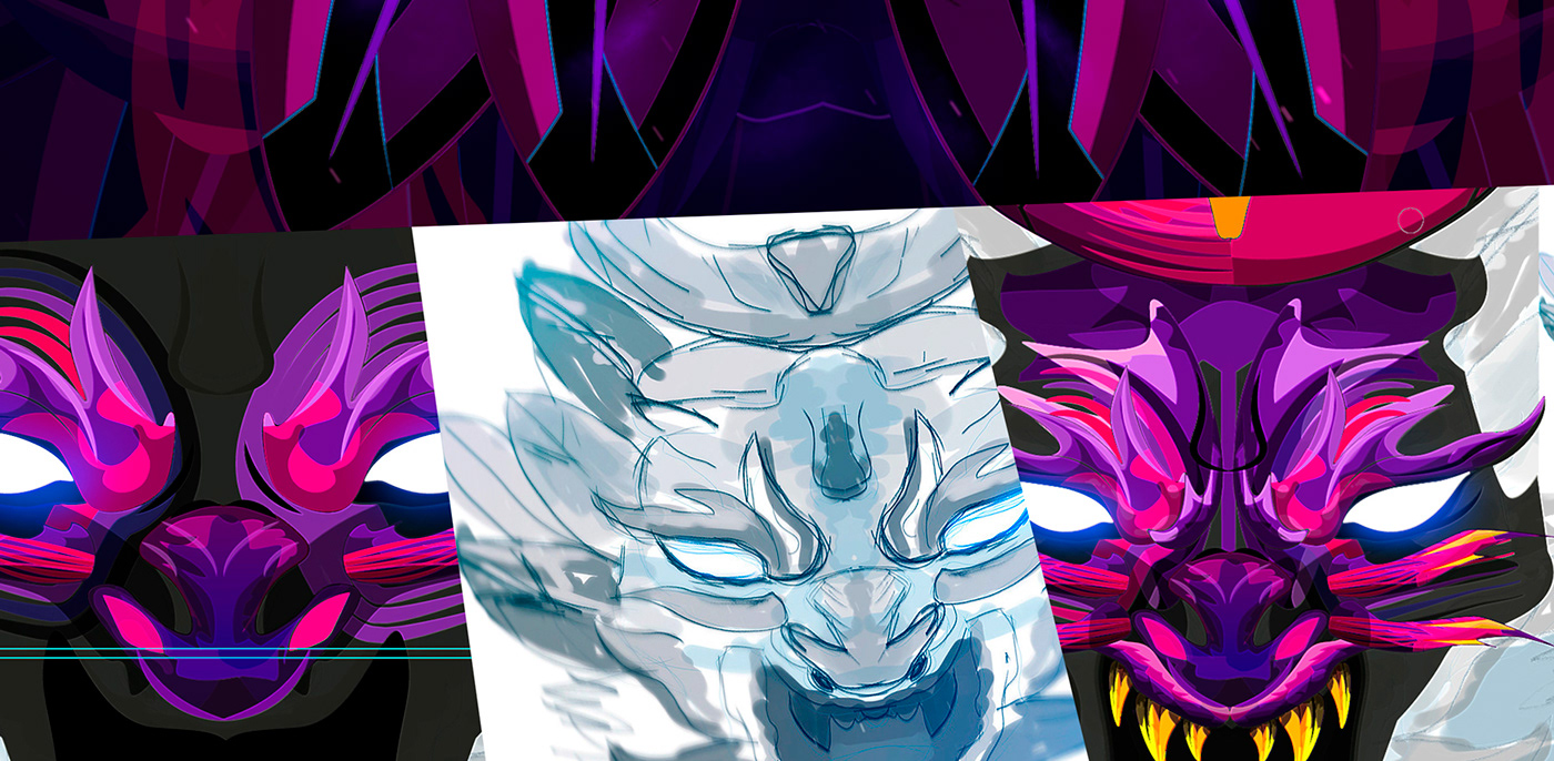 3D vector Render colors ilustration art wacom oscar creativo dragon purple