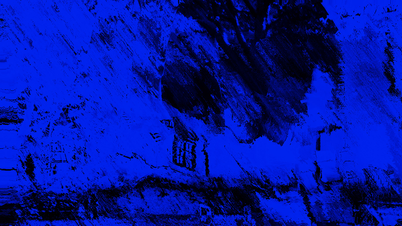 Glitch Yves Klein blue