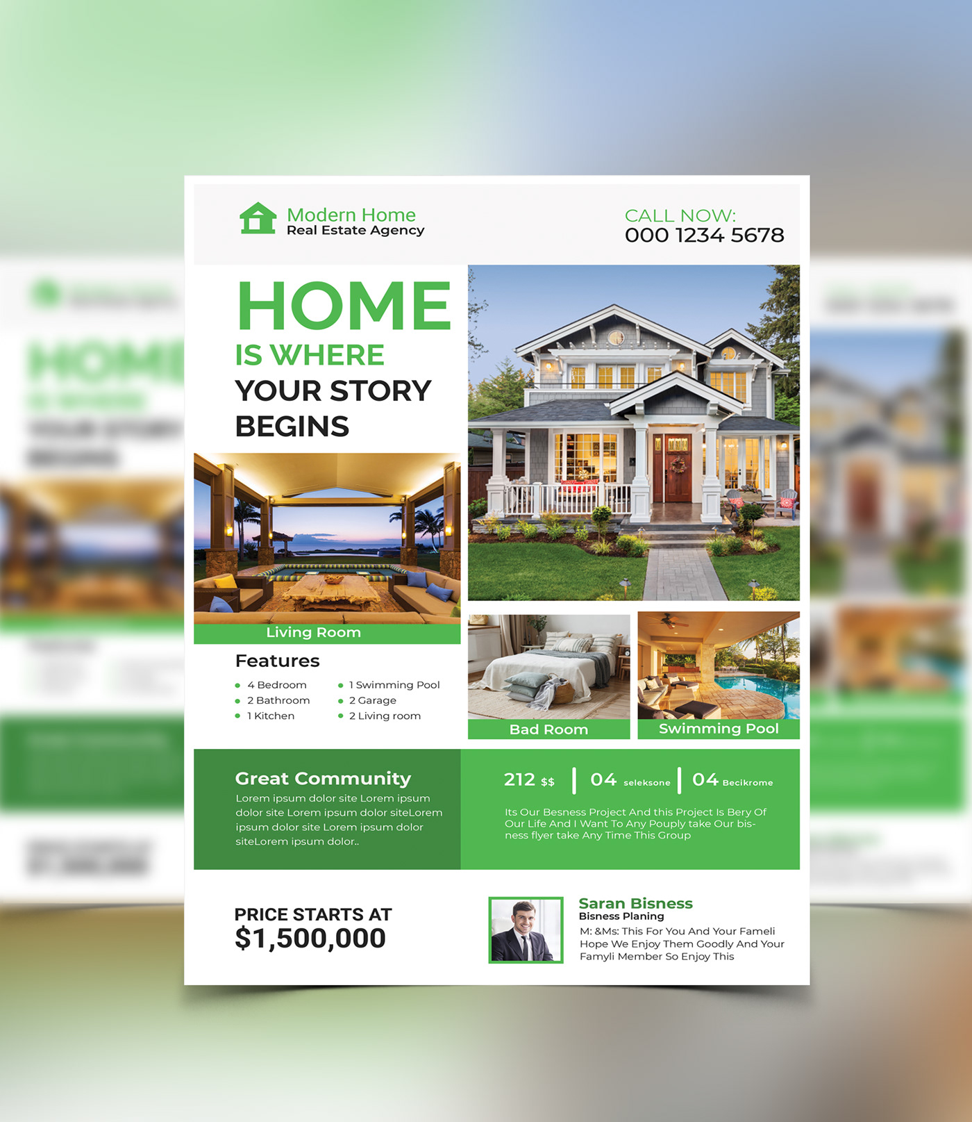 poster professional property property flyer real estate realtor realtor flyer renovation flyer residential
