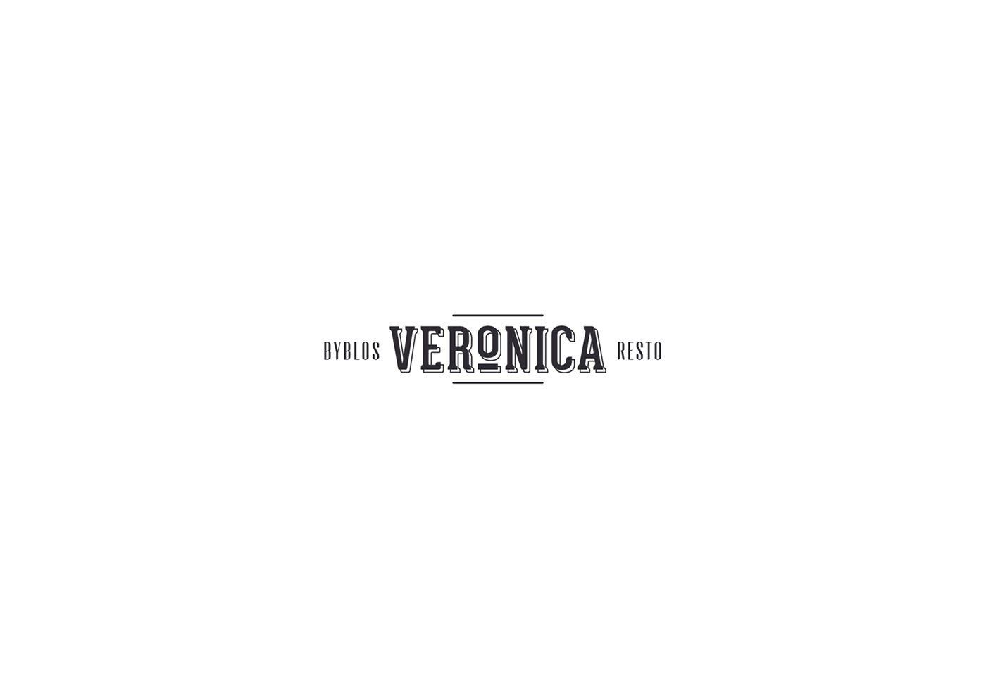 Veronica restaurant fusion Food  brand vintage lebanon design