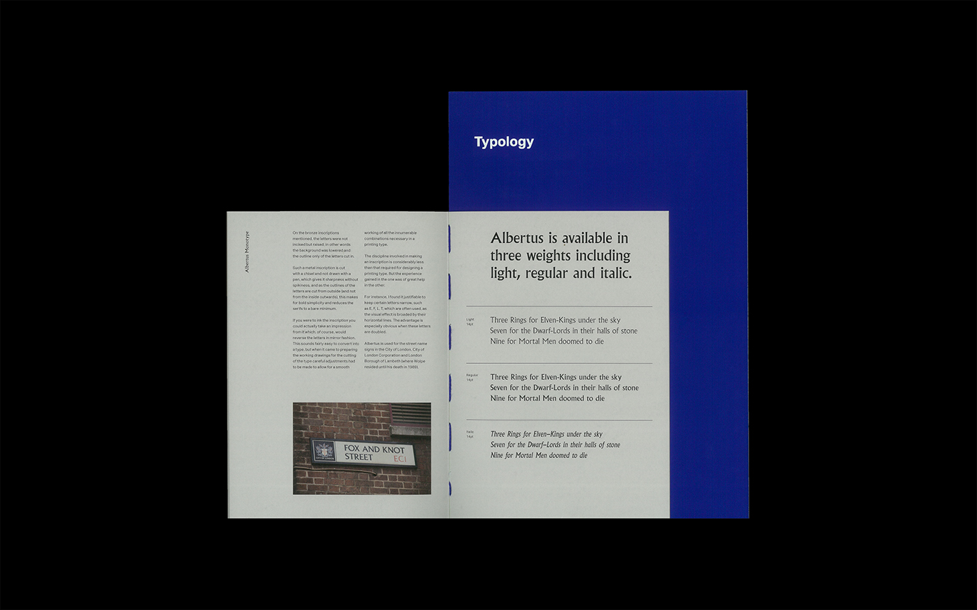 editorial cover design typography   specimen