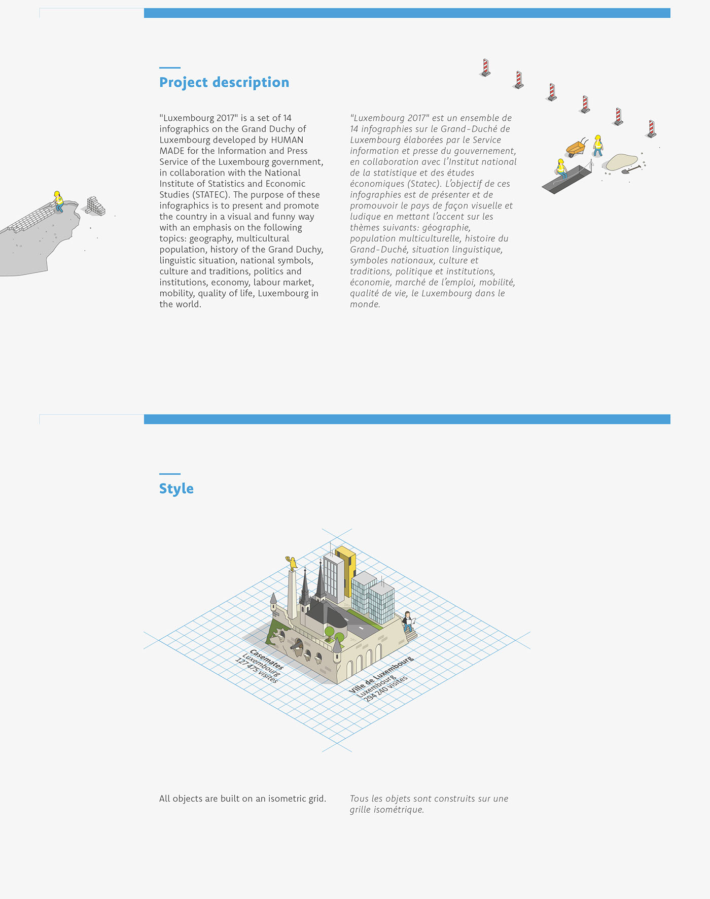 Isometric ILLUSTRATION  information graphic infographic luxembourg