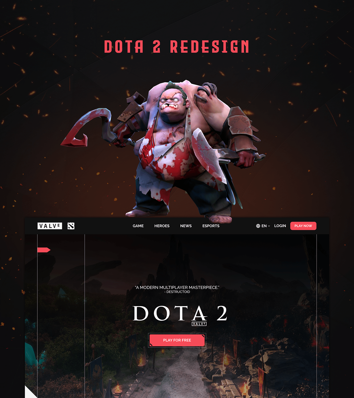 DOTA dota 2 dota2 game Gaming redesign Steam Valorant Valve video game