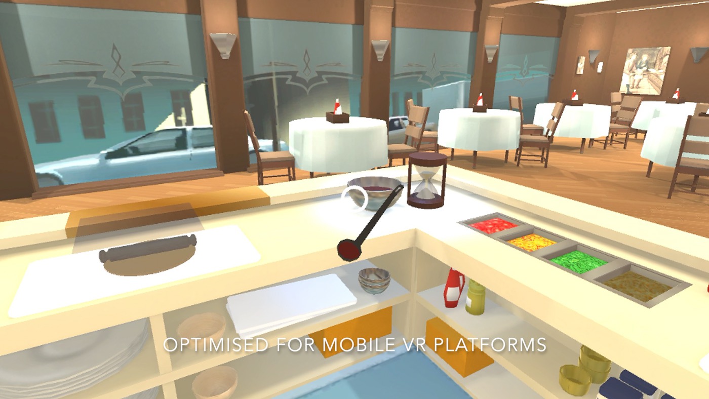 Daydream cardboard Google cardboard google daydream unity unity3D Pizza pizze chef cooking