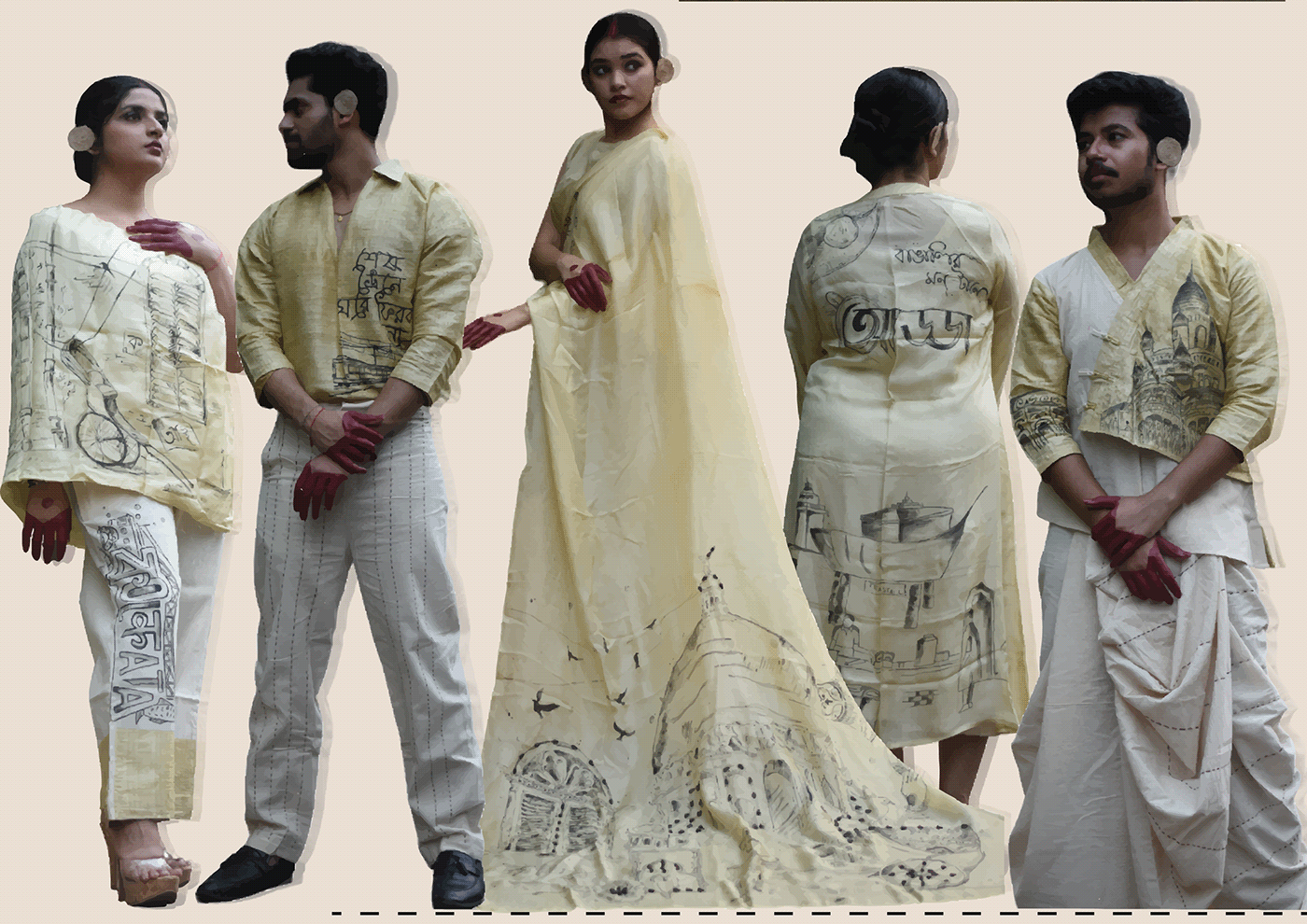 textile design  textile jute Embroidery kantha surface design Kolkata vintage Collction handpainting