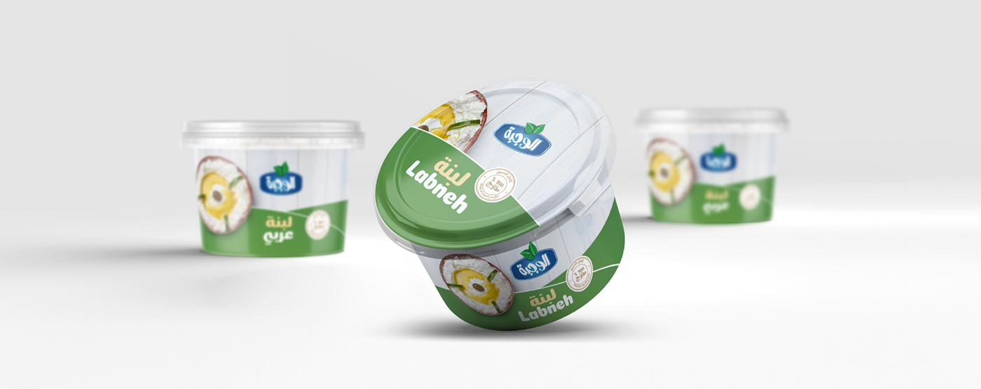 alwajba Dairy laban lebneh milk package Packaging products Qatar البان Adobe Portfolio