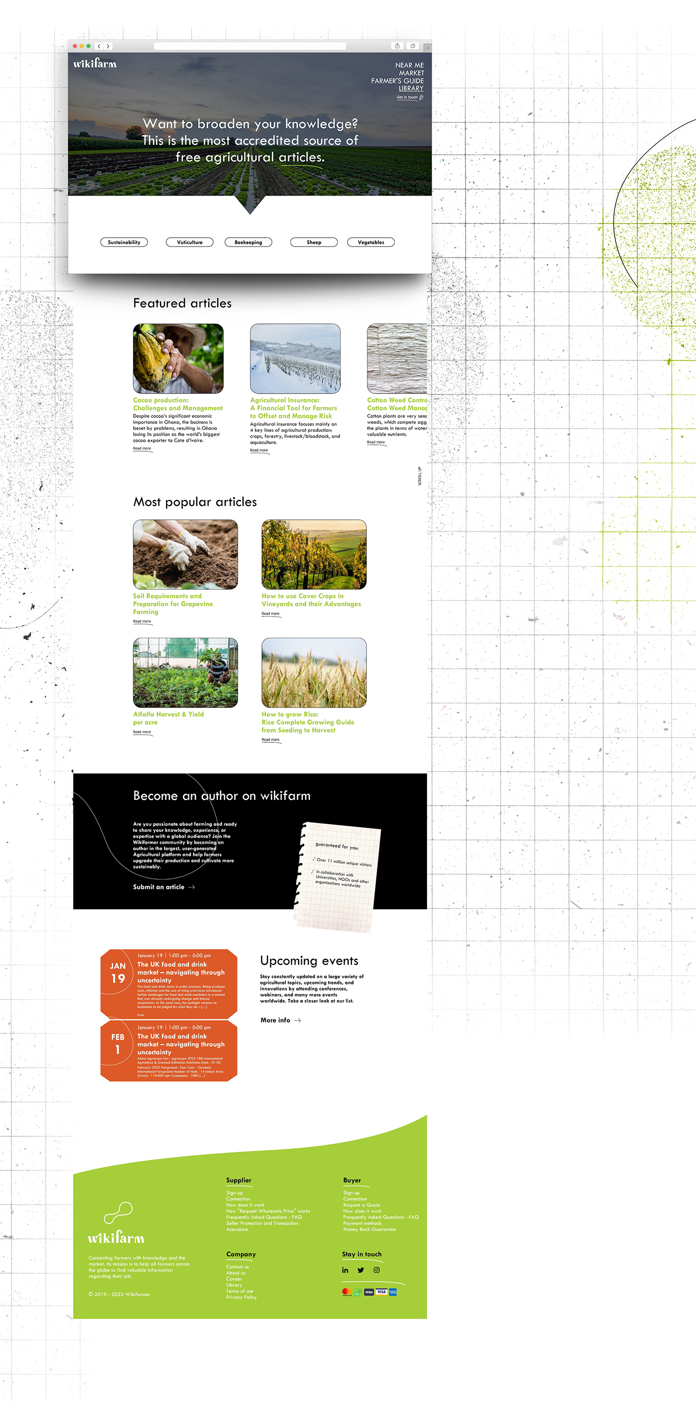 branding  digital farm Nature rebranding student project UI/UX vakalo Website xD