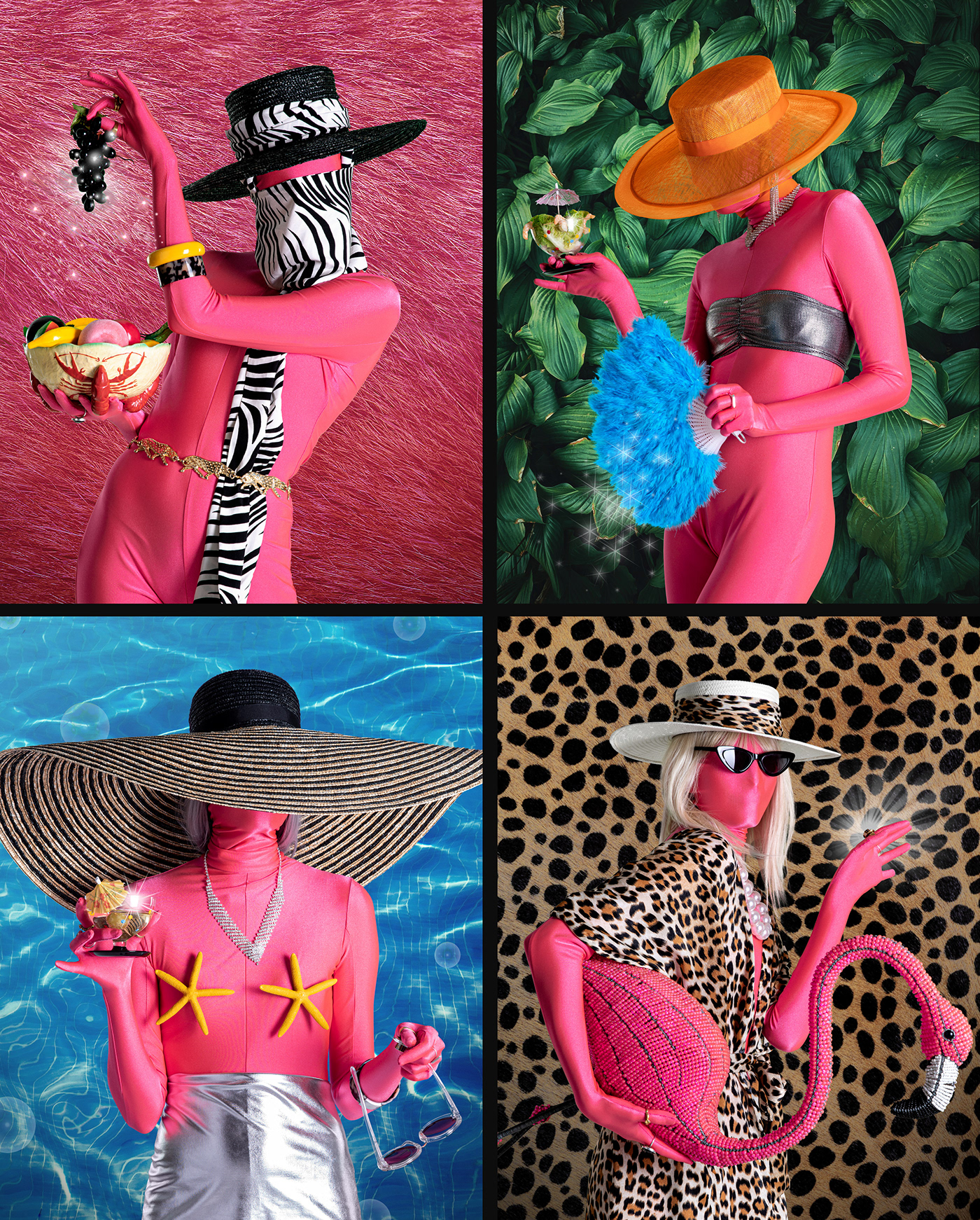 Fashion  art direction  Creative Direction  summer campaign Hats beach kitsch editorial Photography  design