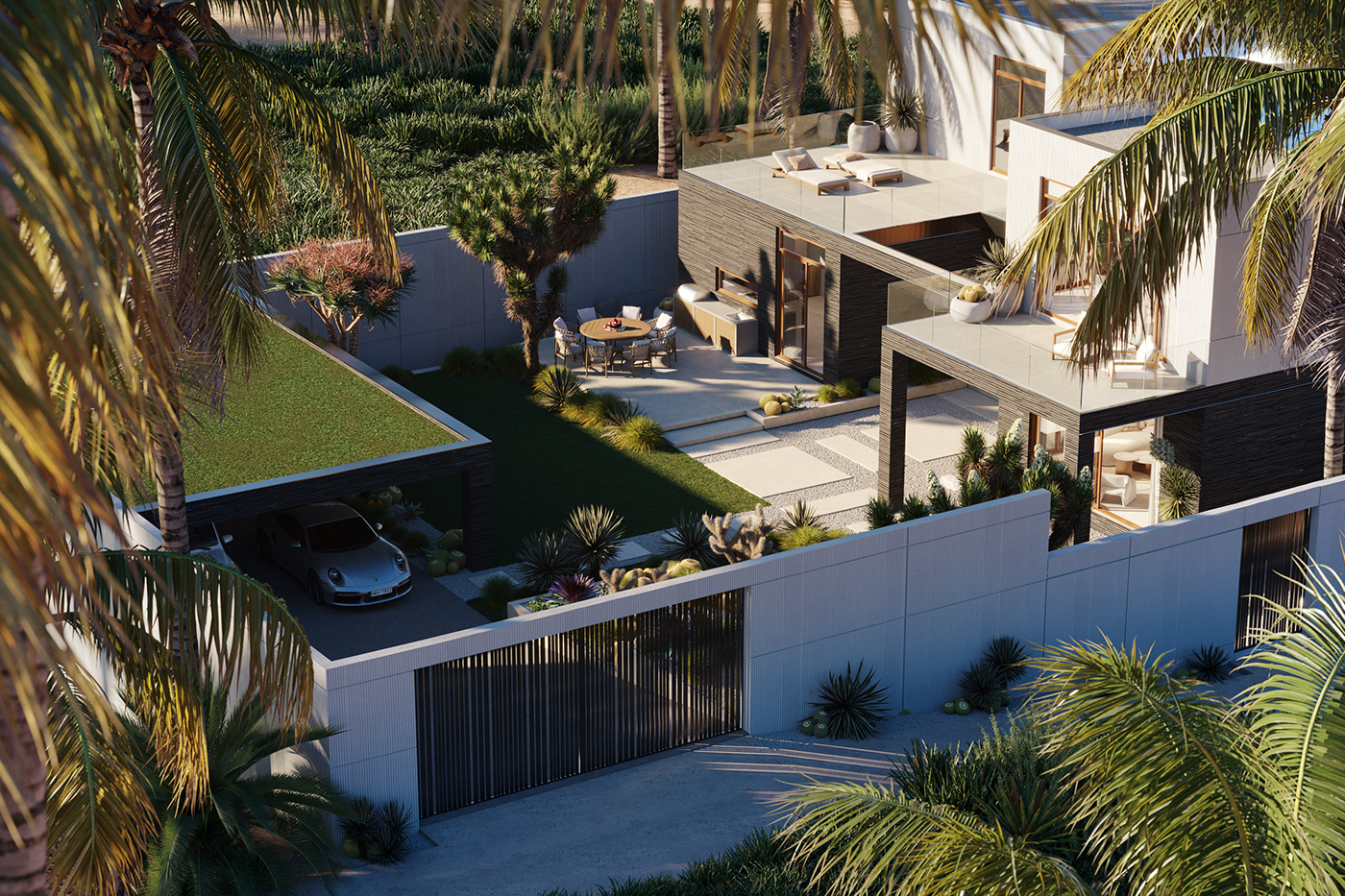 Villa architecture visualization exterior modern interior design  archviz CGI Render 3D