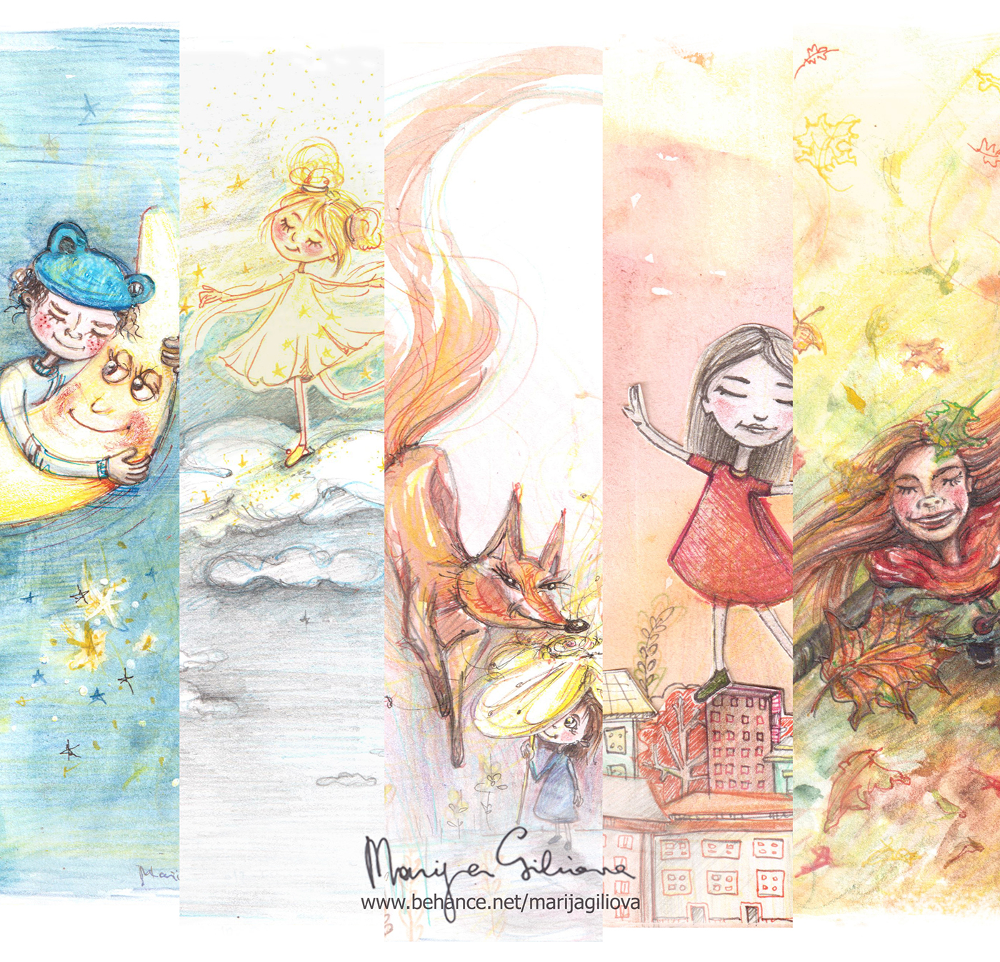 illustrations Drawing  illustrationart pencildrawing sweetdreams star girl dreamer childrenbookillustration bookillustration