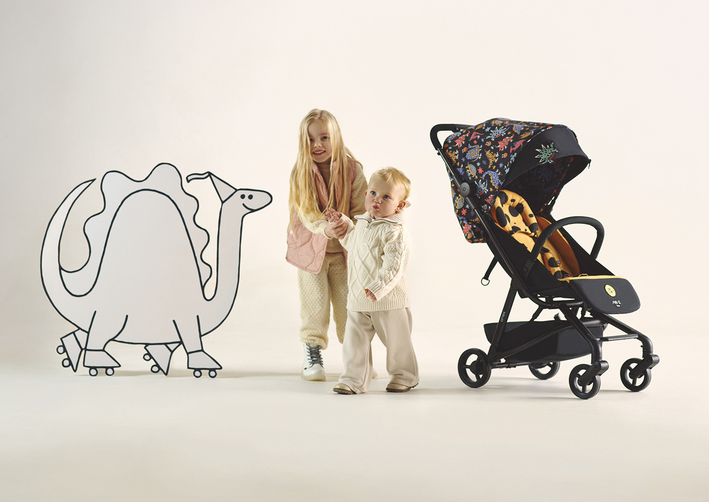 baby branding  children design dinosaurs Fun lifestyle stroller