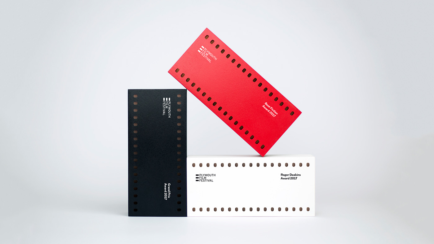 brand identity Film   festival Cinema award Plymouth graphic stripes red