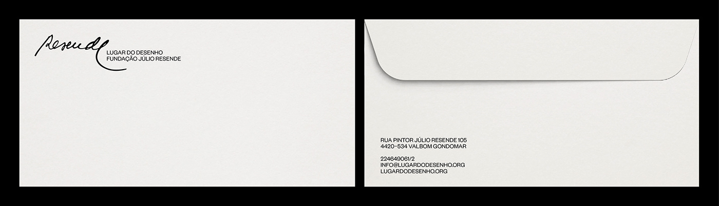 Stationery branding  identity visual identity Business Cards envelope letterhead Greetings card lugar do desenho fundação júlio resende