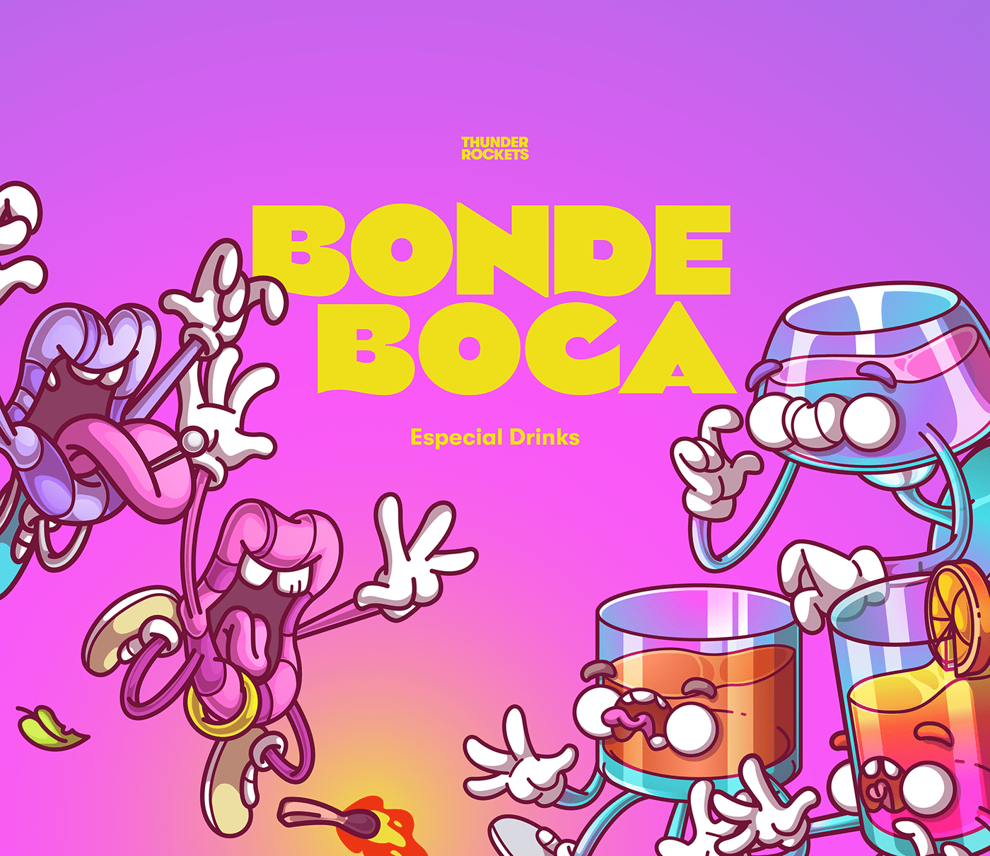 adobe illustrator Brazil Character design ILLUSTRATION  music podcast Thunder Rockets UI vetor