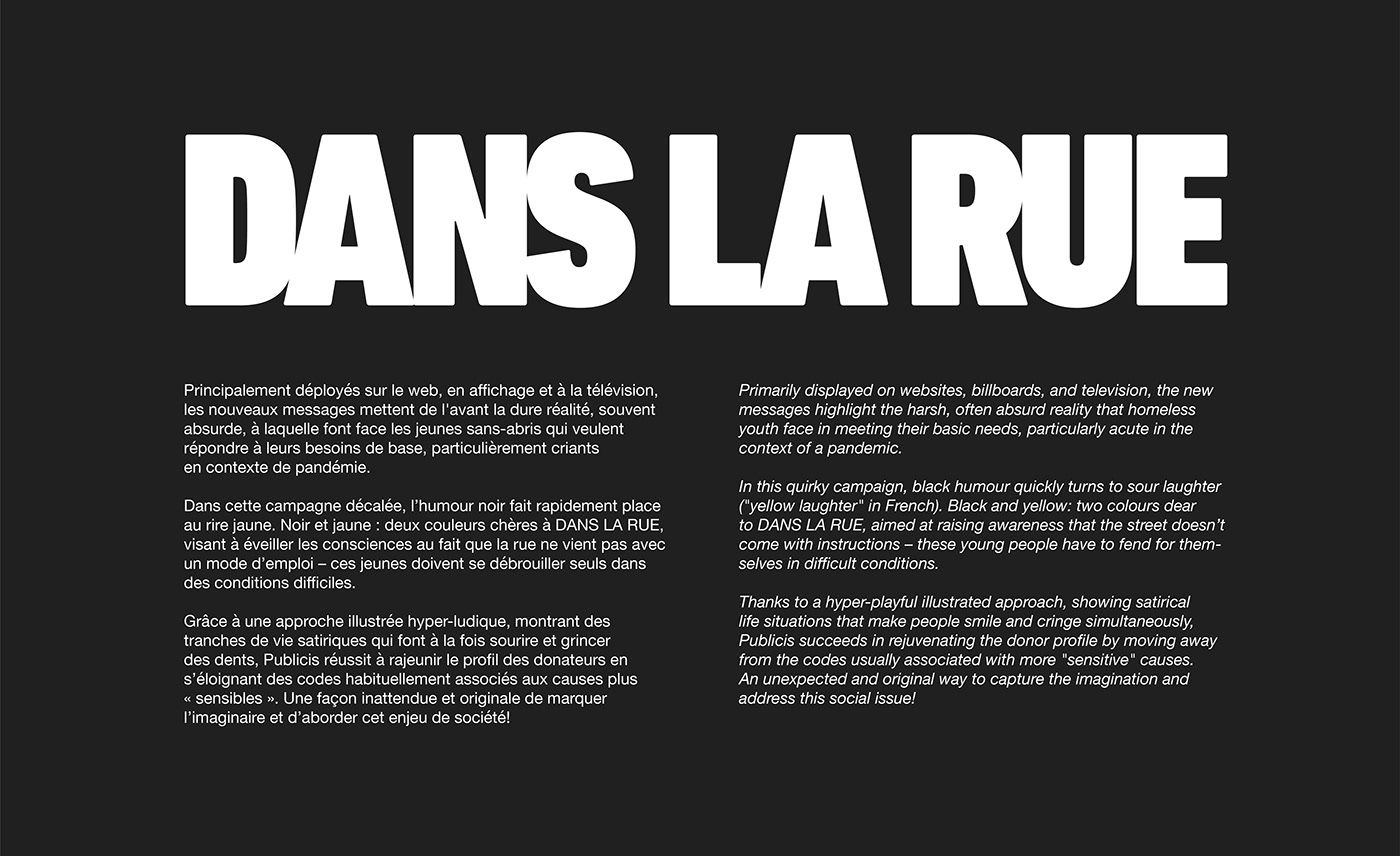 Advertising  branding  campaign Dans La Rue design ILLUSTRATION  publicis crafts   graphic design  motion