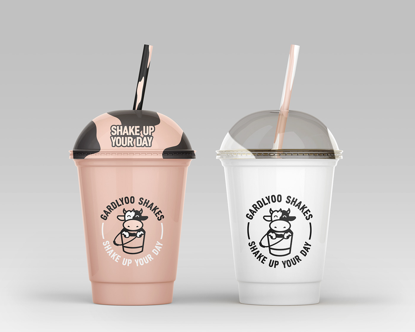 branding  cartoon Character design  ice cream logo milk shake Packaging visual identity cow milk