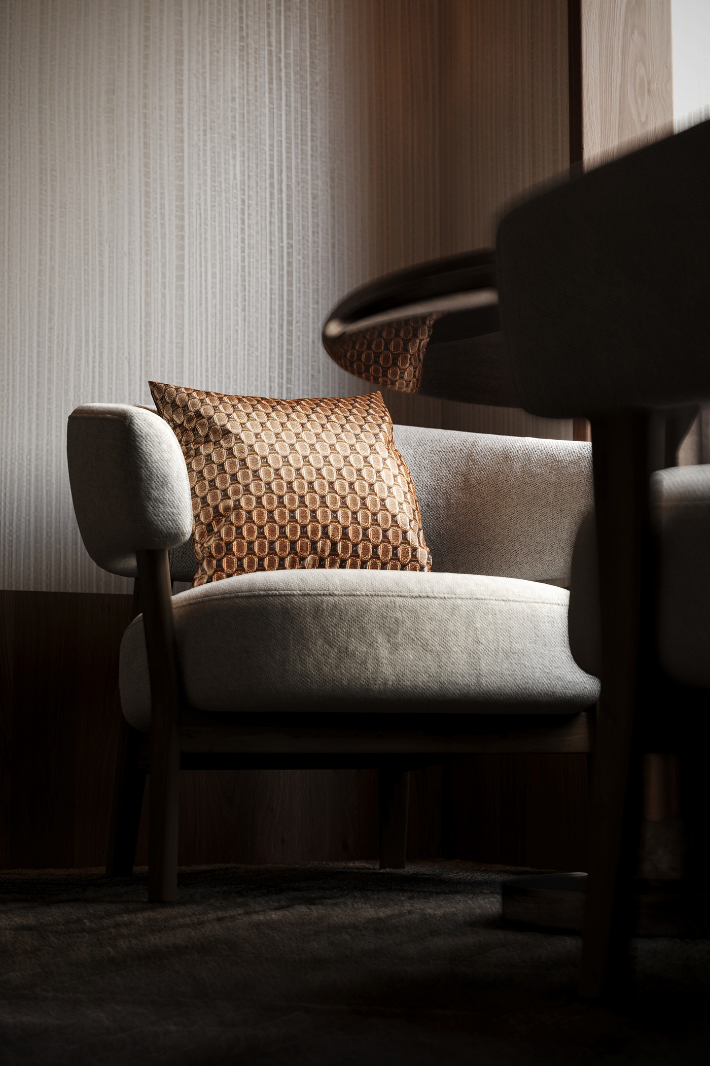 hotel lounge design interior design  minimalist modern visualization archviz corona