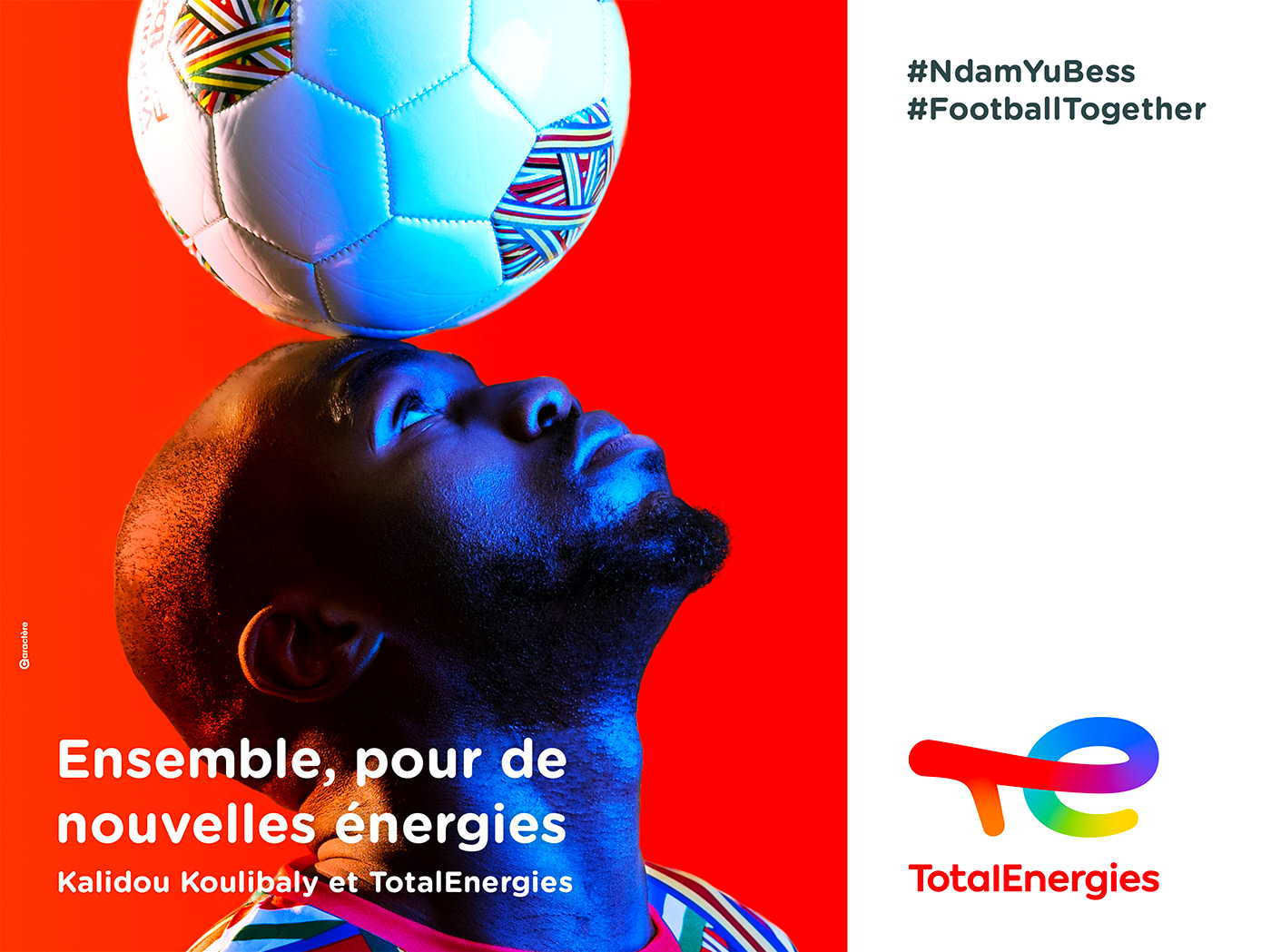 football AFCON senegal Advertising  visual identity Graphic Designer kalidoukoulibali TotalEnergies