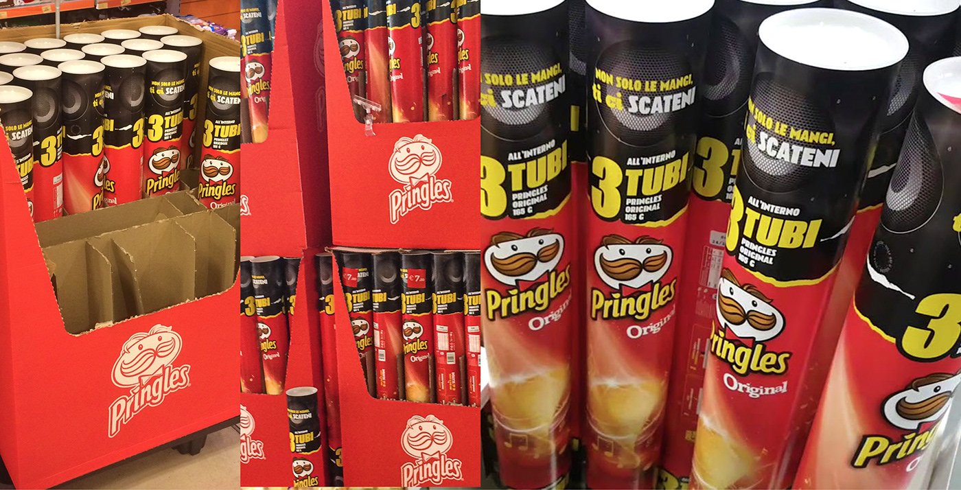 Autogrill Food  package Packaging packaging design pringles snack stackpack visual
