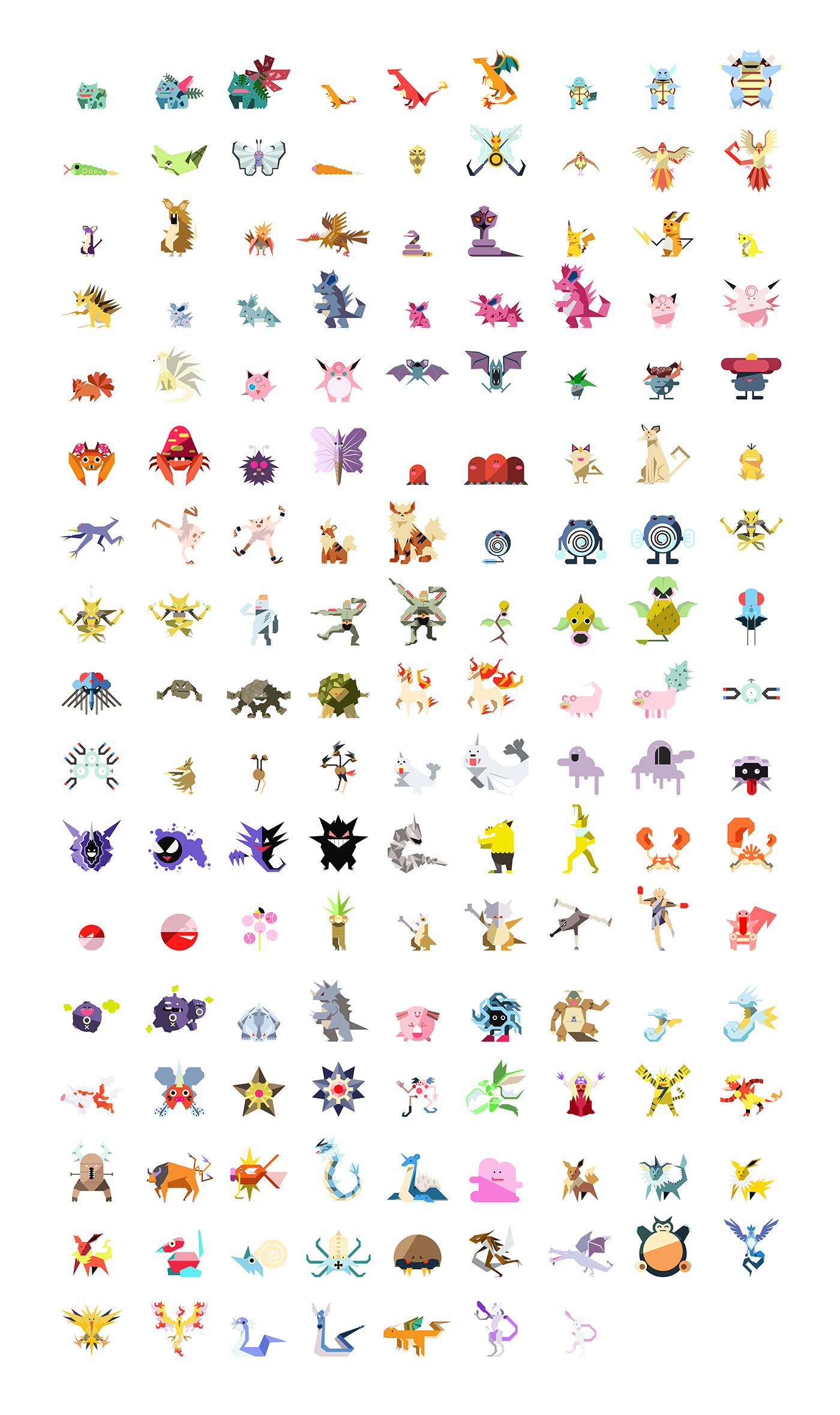 Pokemon Icon vector art fandom Nintendo Videogames Illustrator poster PokemonGO