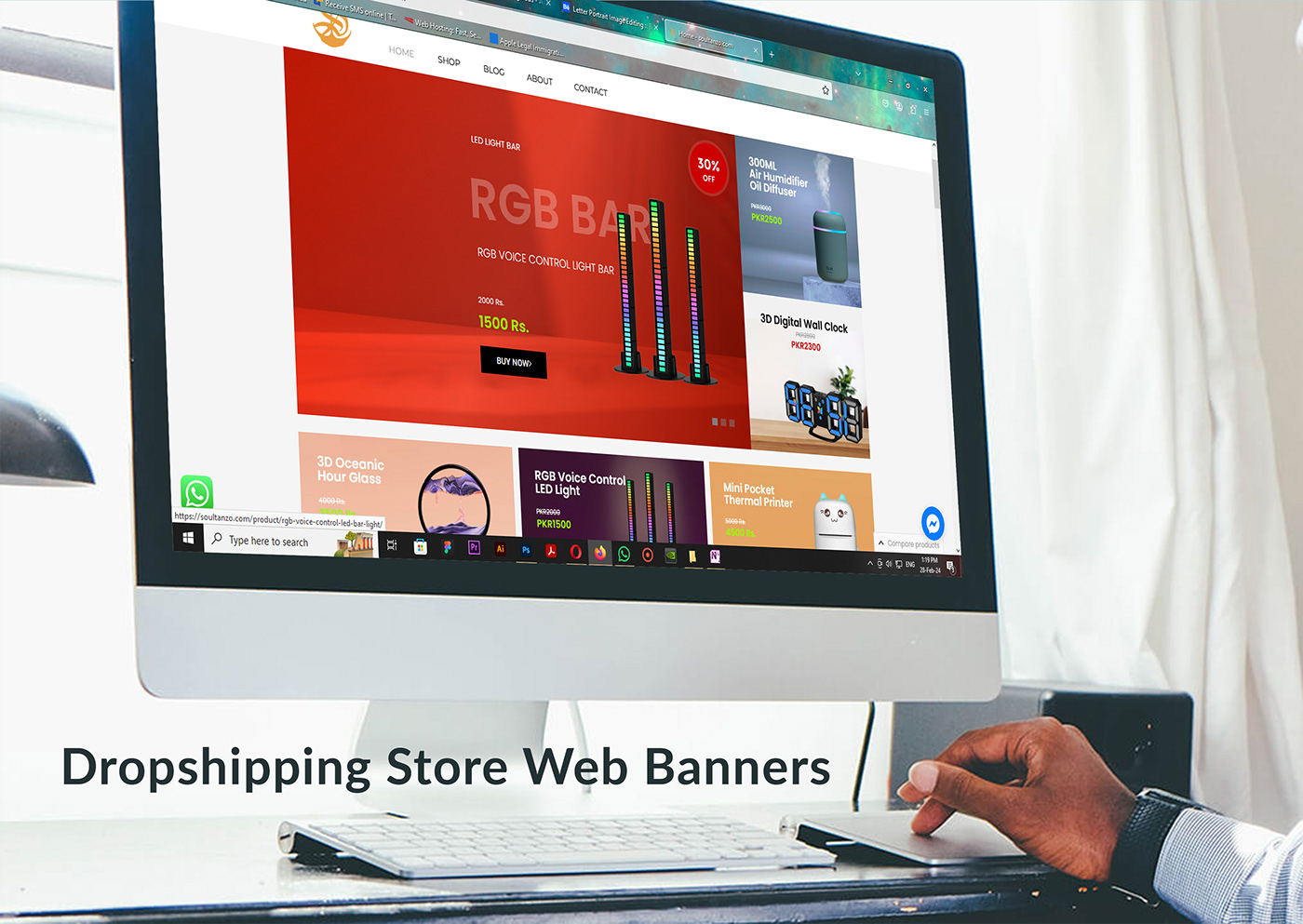 Web Banner website designer Shopify graphic design  Poster Design typography   Advertising  Graphic Designer Dopshipping Store Webdesigning