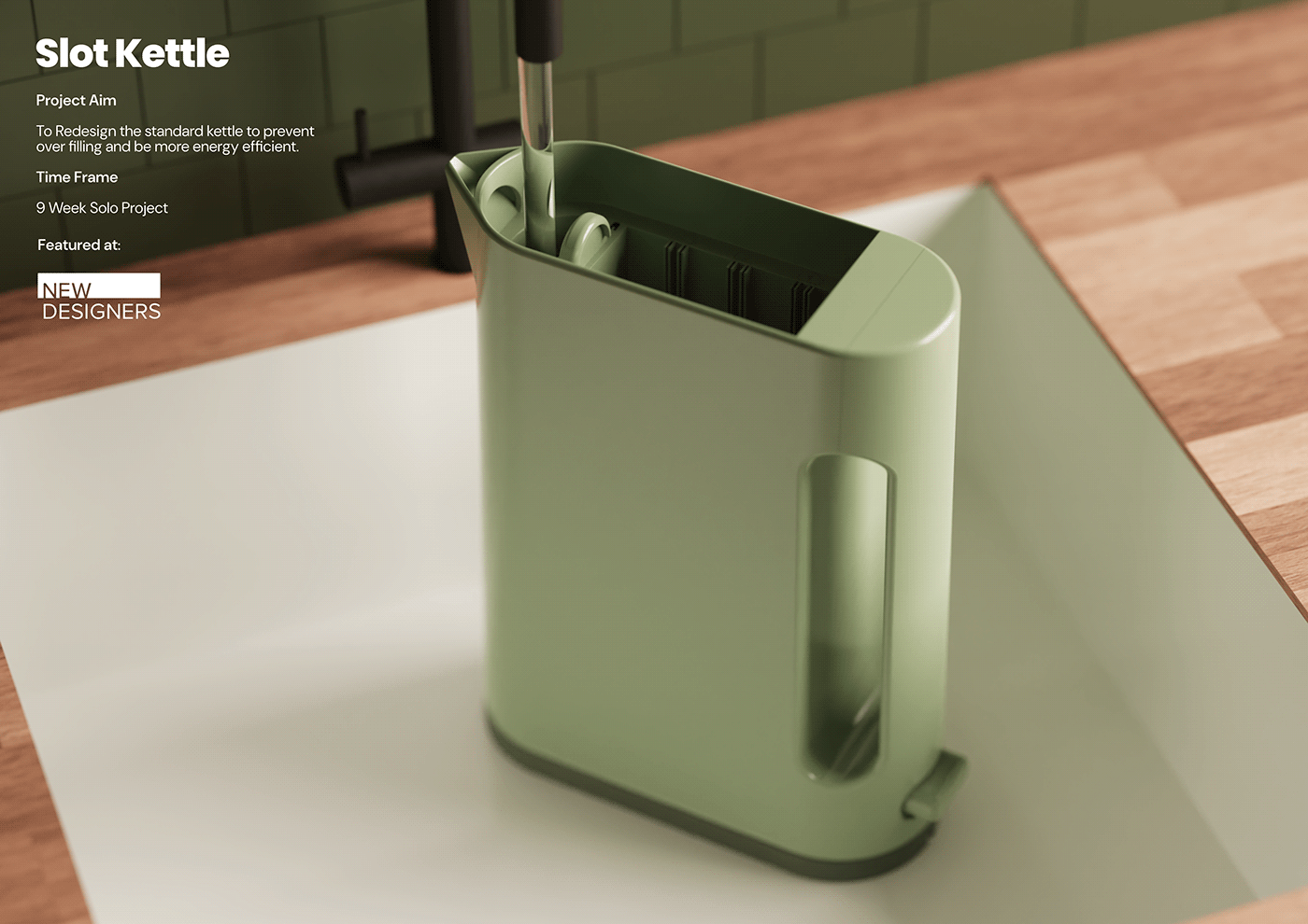 product design  kettle industrial design  NTU Project Solidworks keyshot innovation minimal design