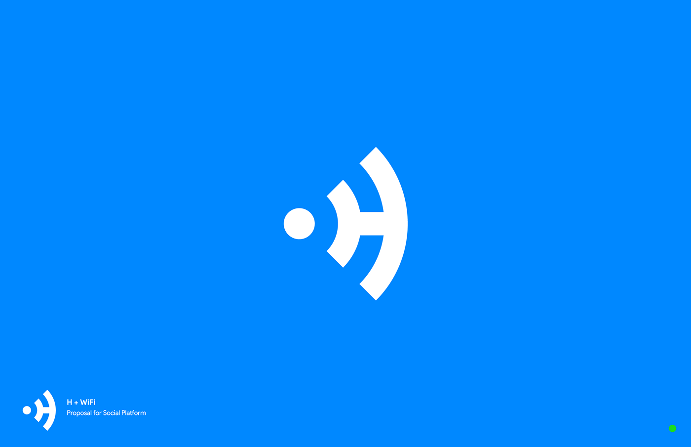 letter h wifi logo design