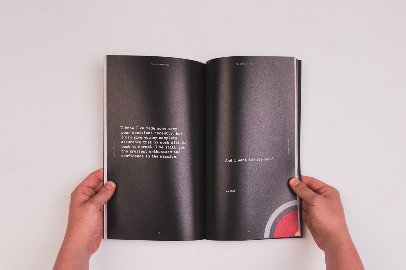 typography   editoral book design print design  2001:  A Space Odyssey arthur c. clarke istd sci-fi Stanley Kubrick
