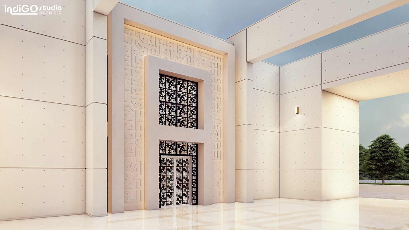 arch viz architectural architectural design architecture exterior Kufi modern Modern mosque mosque Render