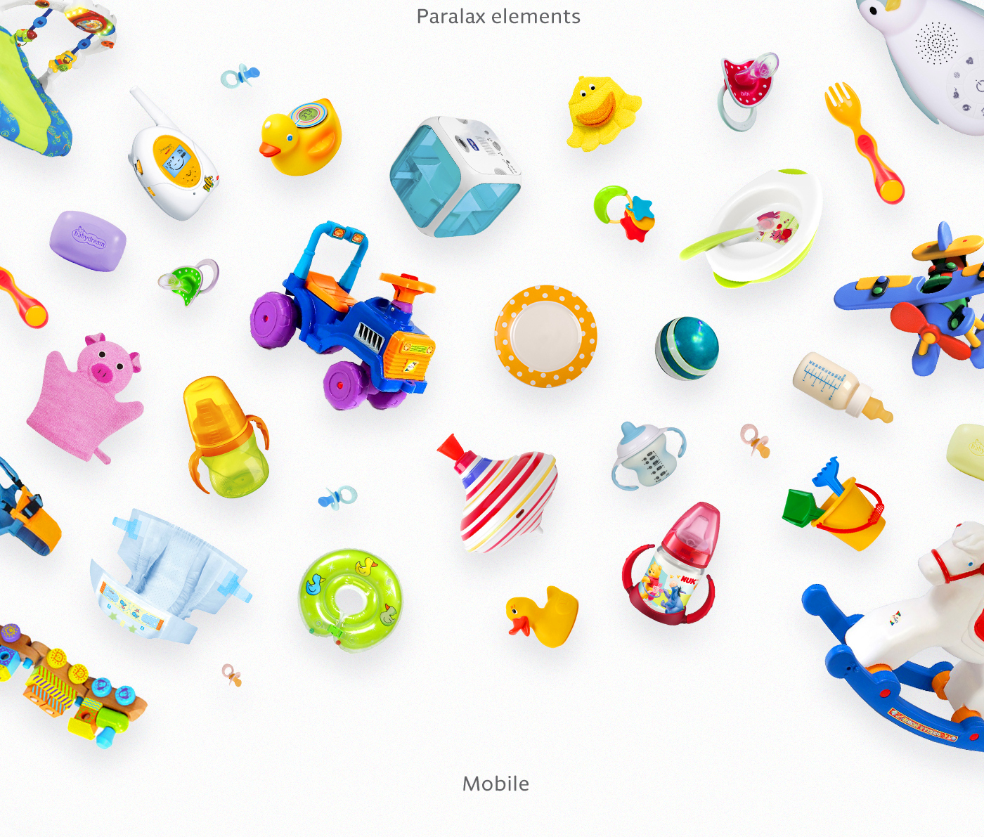 UI ux baby children Space  toys Style Guide Web Design  Responsive logo