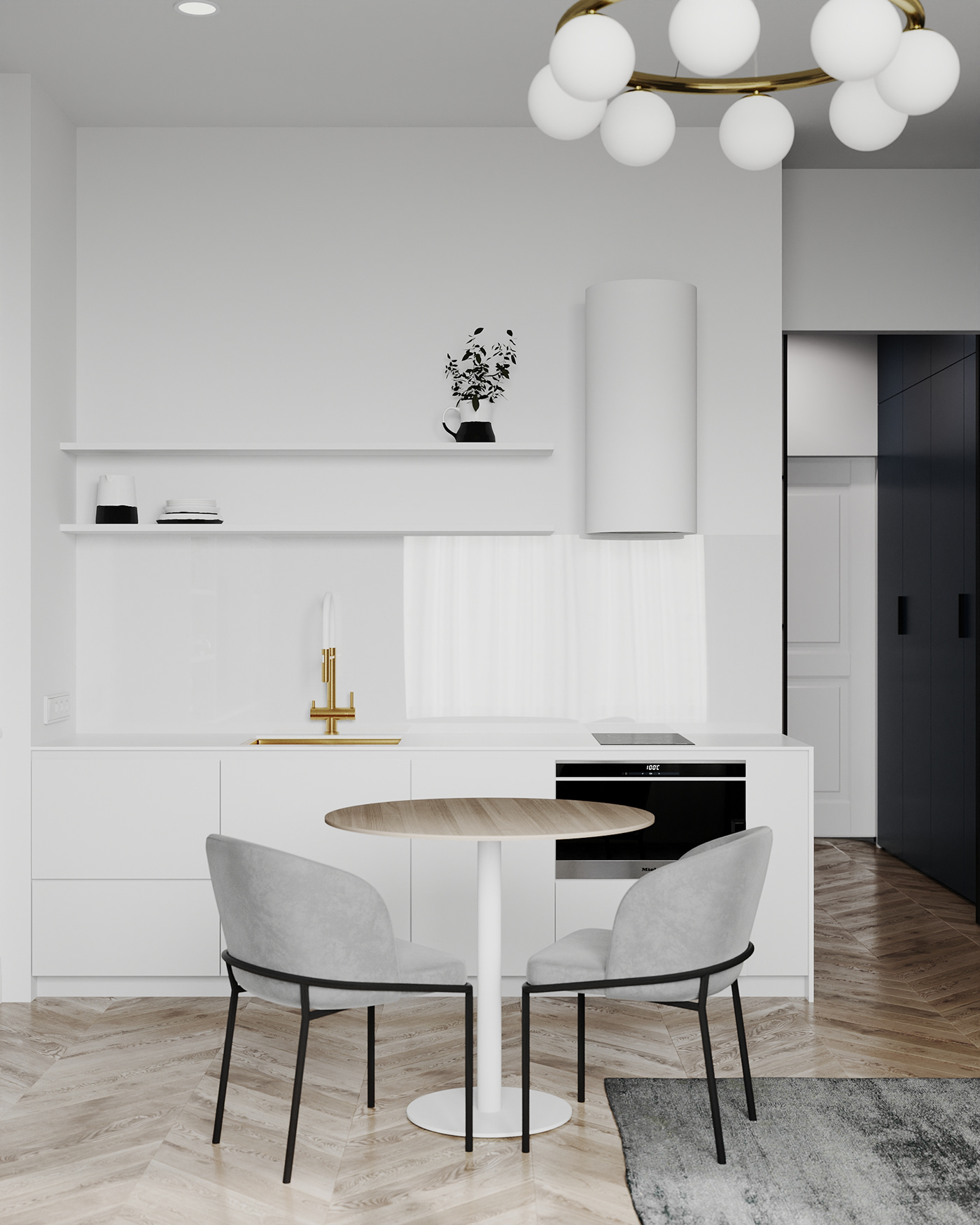 Classic Contemporary Classic Minimalism minimalistic stusio apartment Tropical
