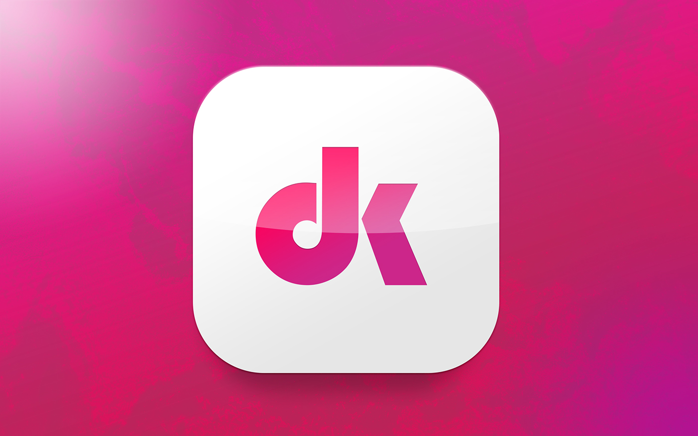 UI user interface branding  logo pink gradient apple bright mobile shine