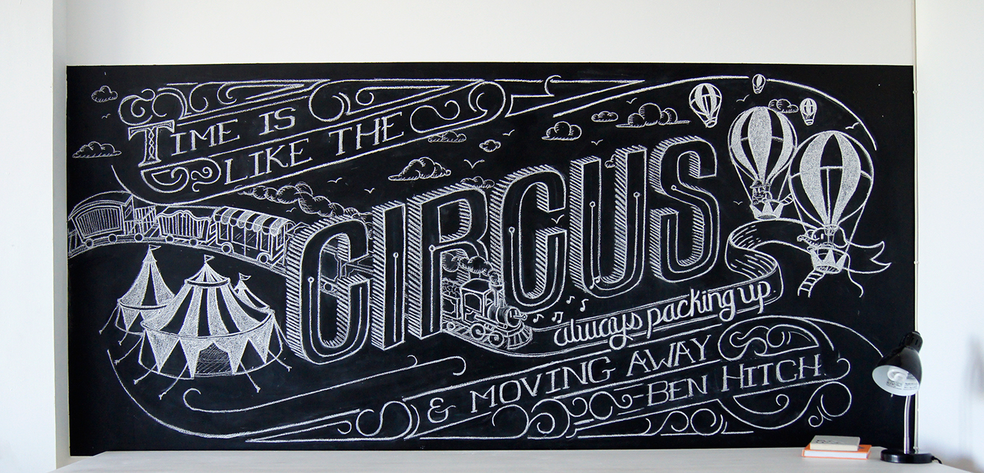 lettering,chalk,Chalkboard,Circus,train,Quotes,studio,Каллиграфия,Иллюстрац...