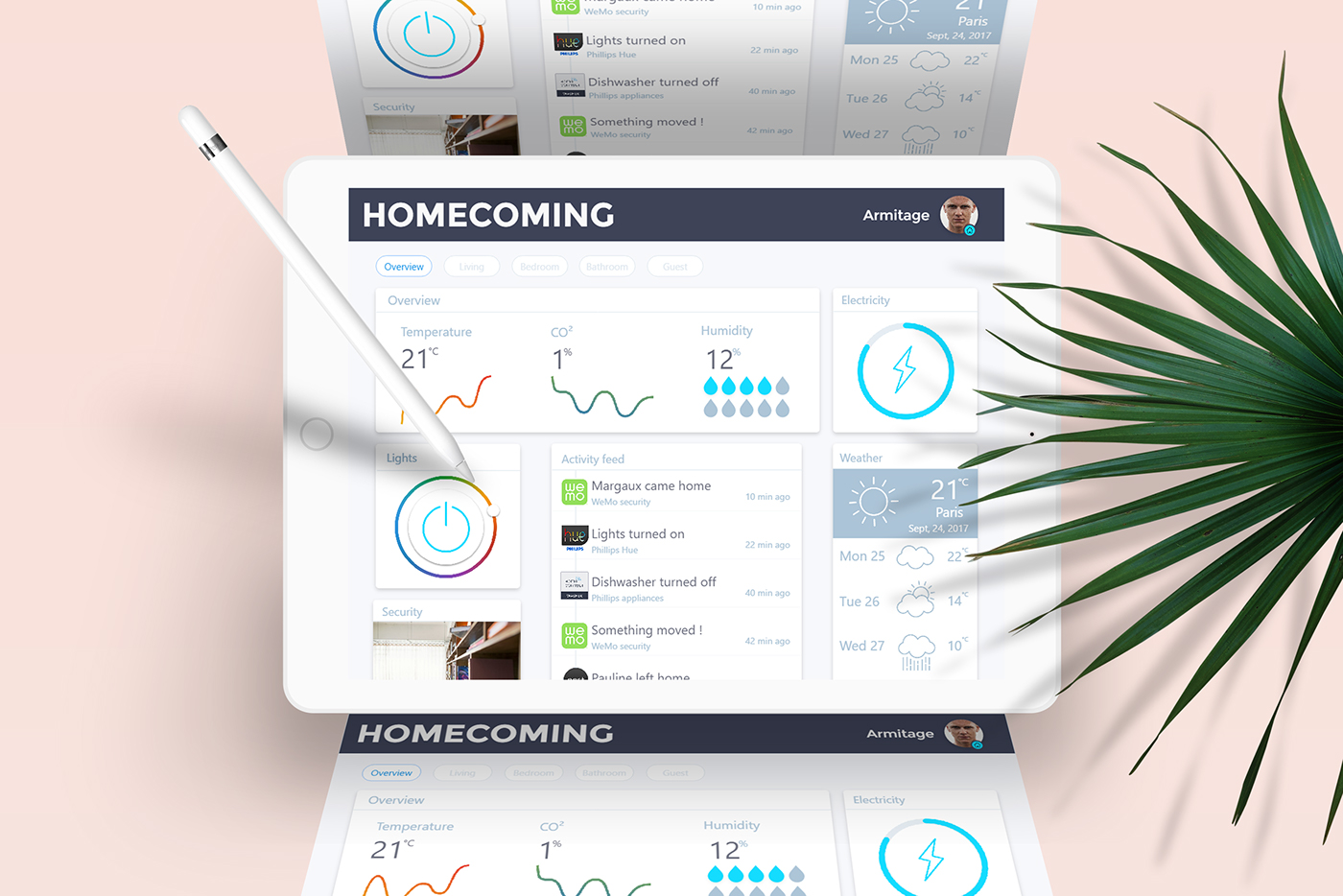 daily ui smarthome dashboard Smart Home Graphs weather