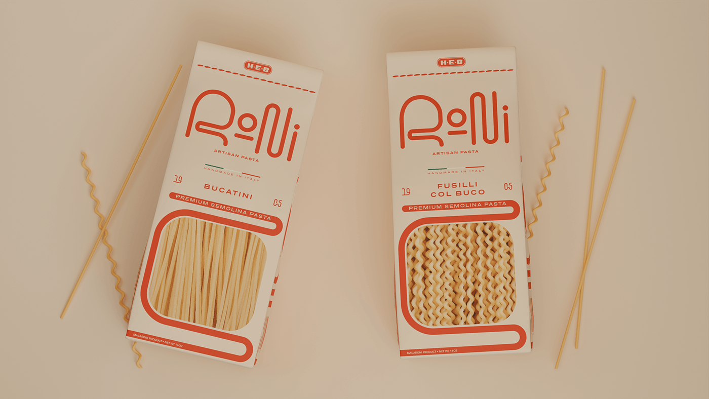 brand identity Packaging Pasta Retail 3D