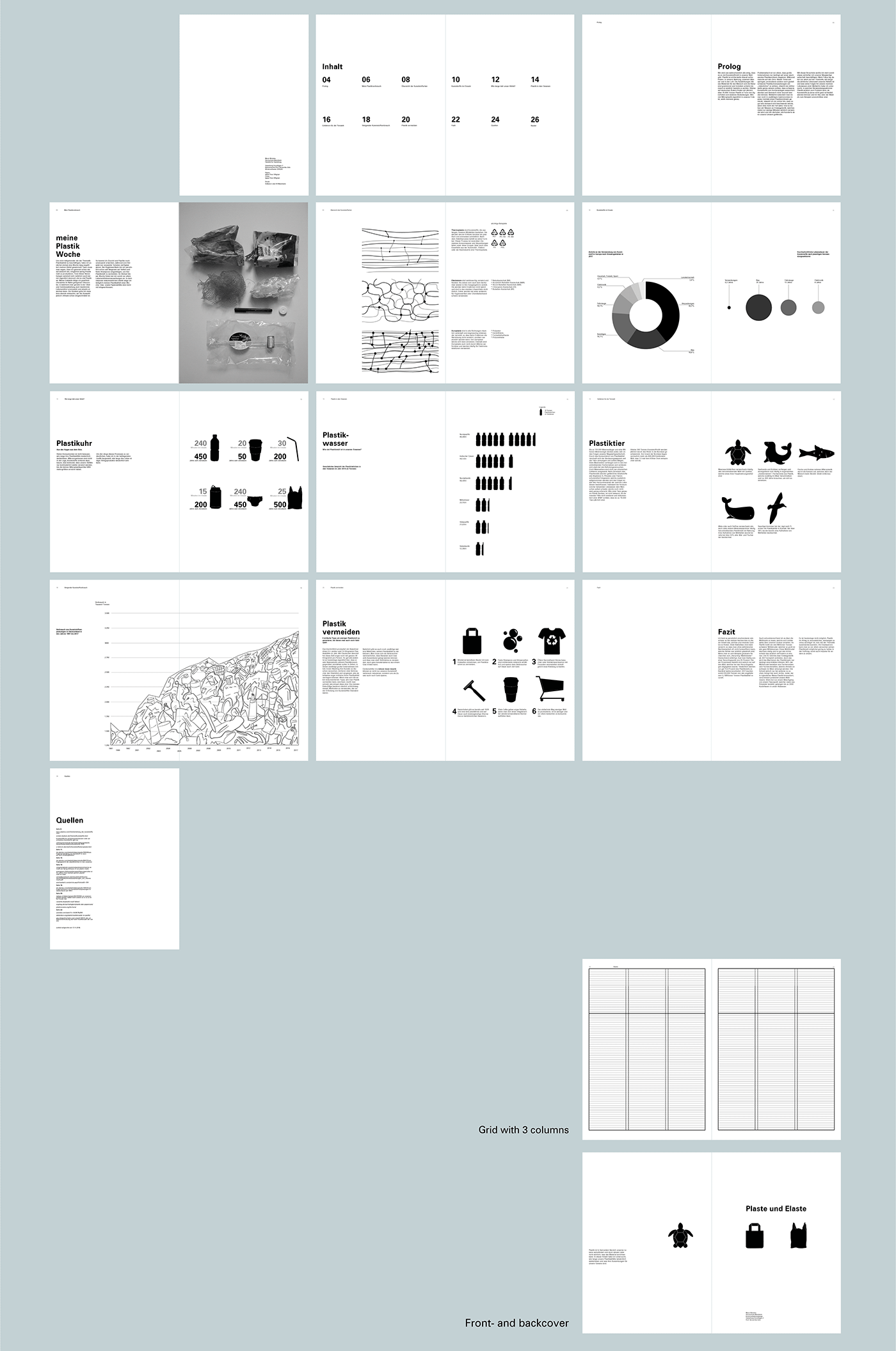 Data editorial infodesign infographics minimal print waste icons Sustainability