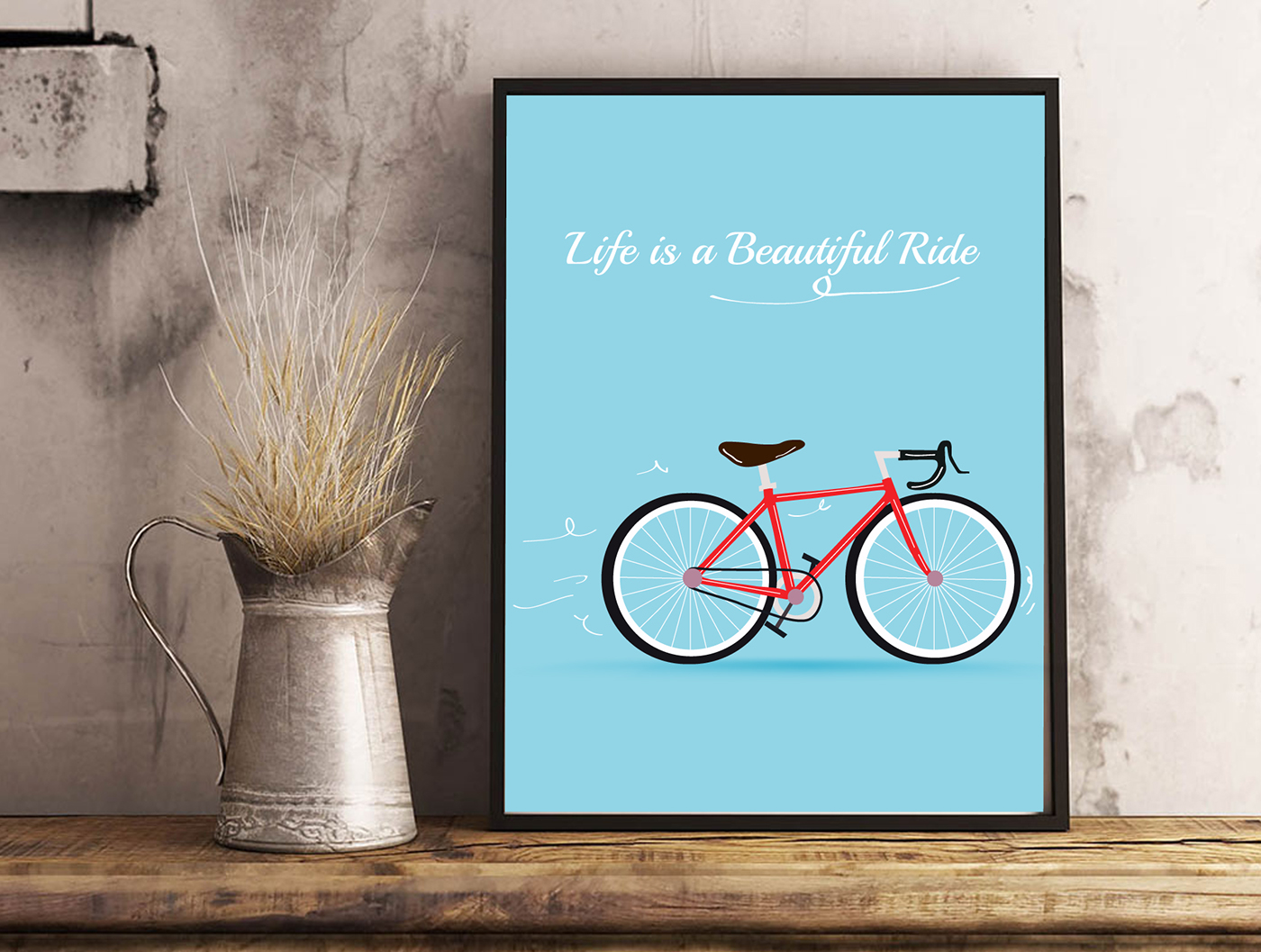 Bicycle Drawing  ILLUSTRATION  ride simple drawing 2D