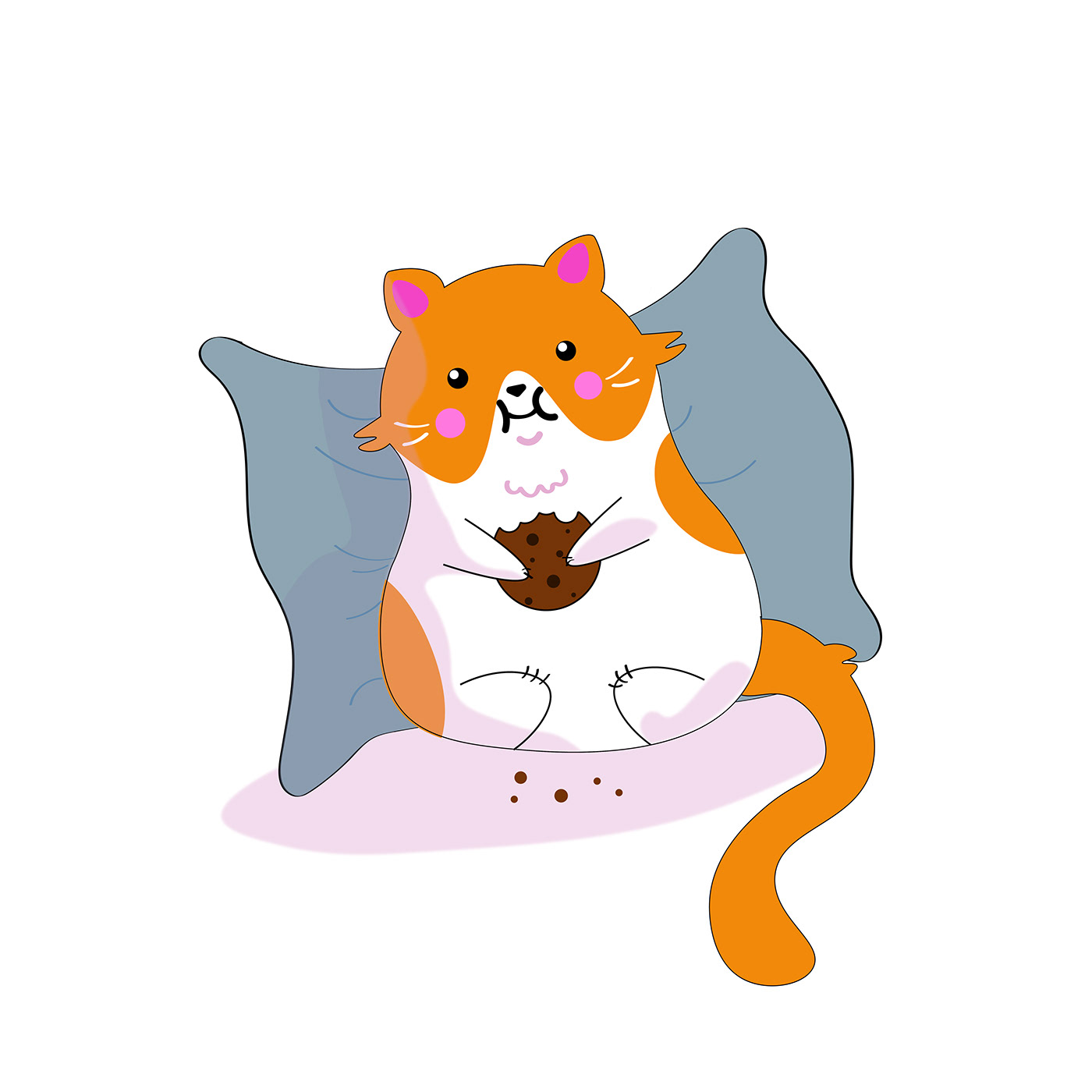 Advertising  banner Cat chocolate cookie Food  kid kitten pillow redcat
