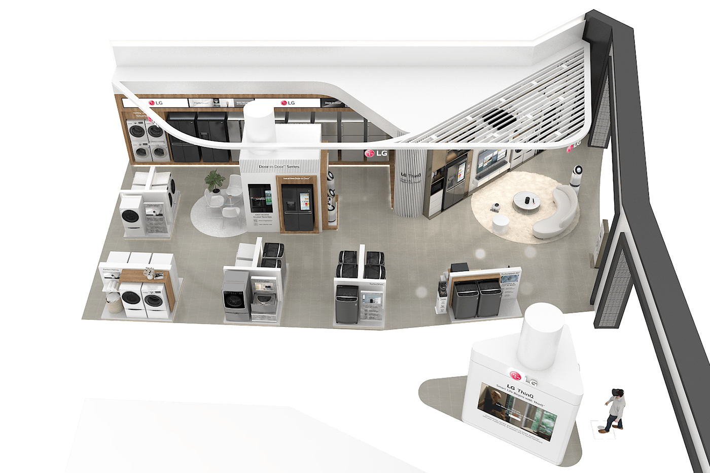 branding  home appliances interior design  ism kitchen LGE marketing   Product Display
