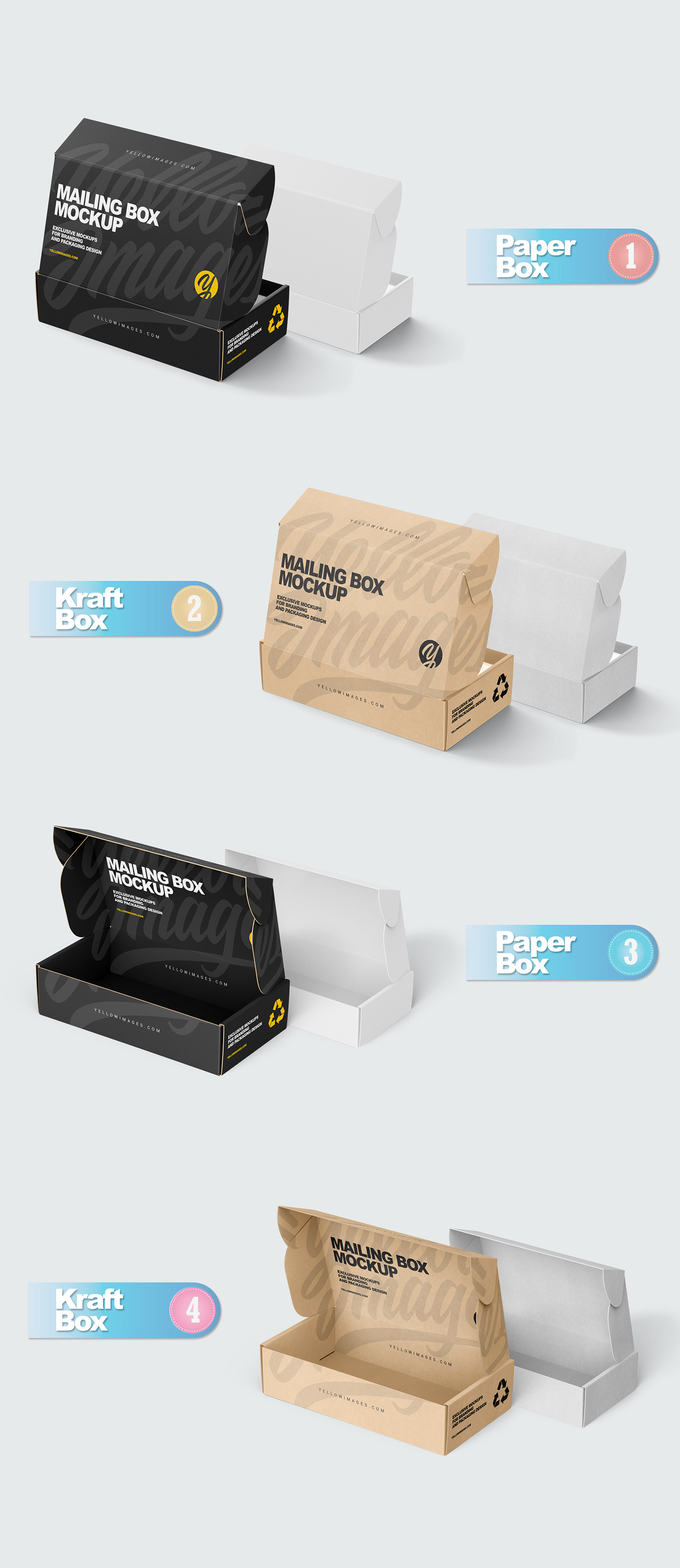 Mockup Pack package mailing box DisplayBox branding  visualization box mockup free mockup  Free Box Mockup